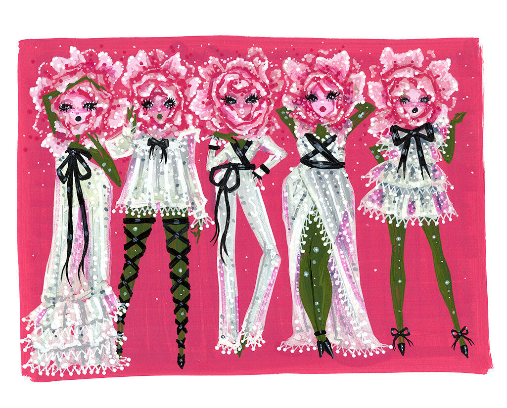 "Rose Girls" Art Print