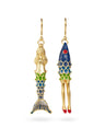 "The Mermaid Sisters" Gold Earrings