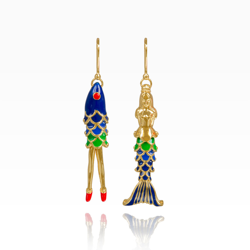 Mermaid Sister Earrings - Nautical