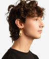 Big Zipper Gold Earrings