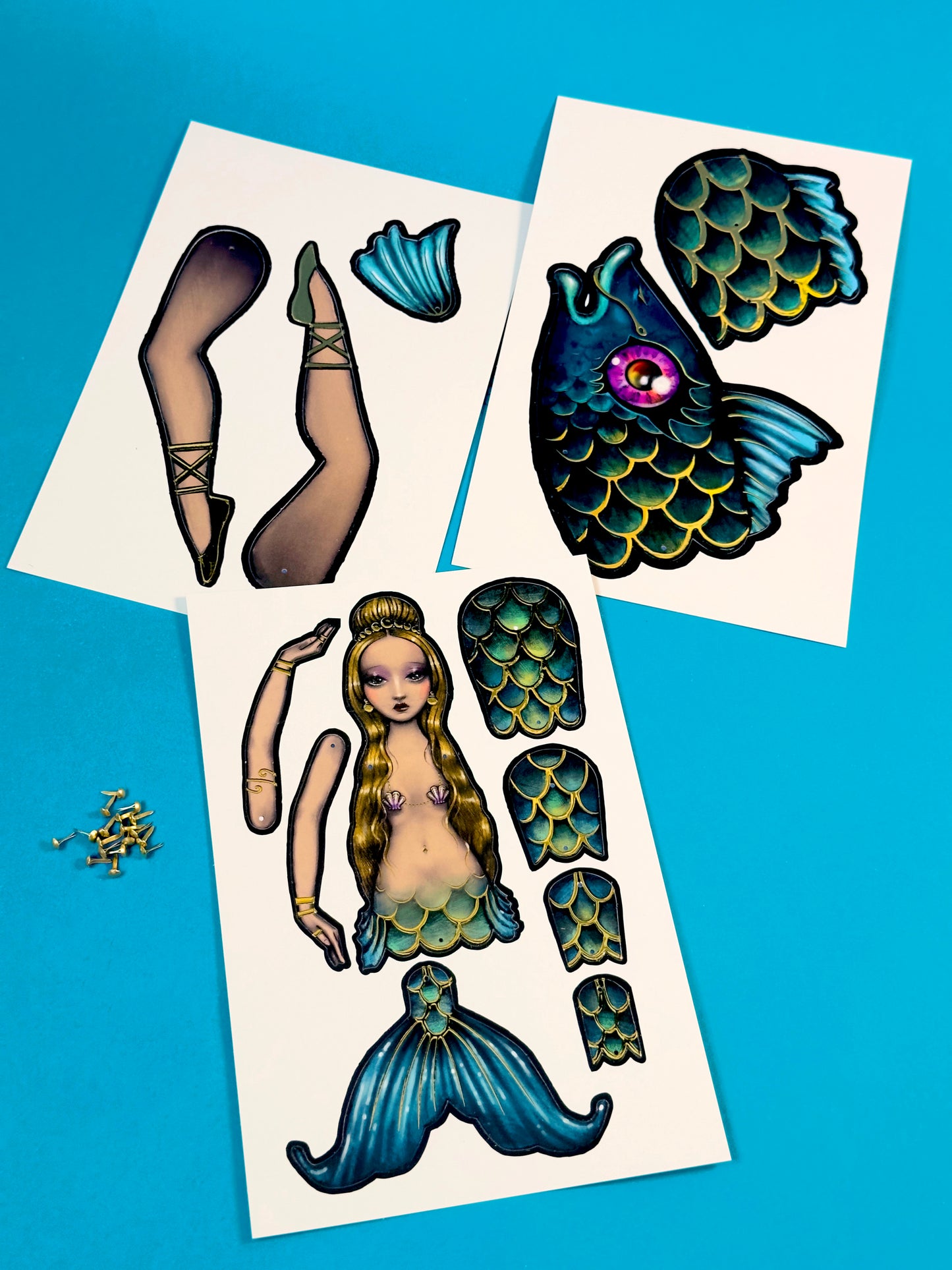 "The Mermaid Sisters" Paper Doll Kit