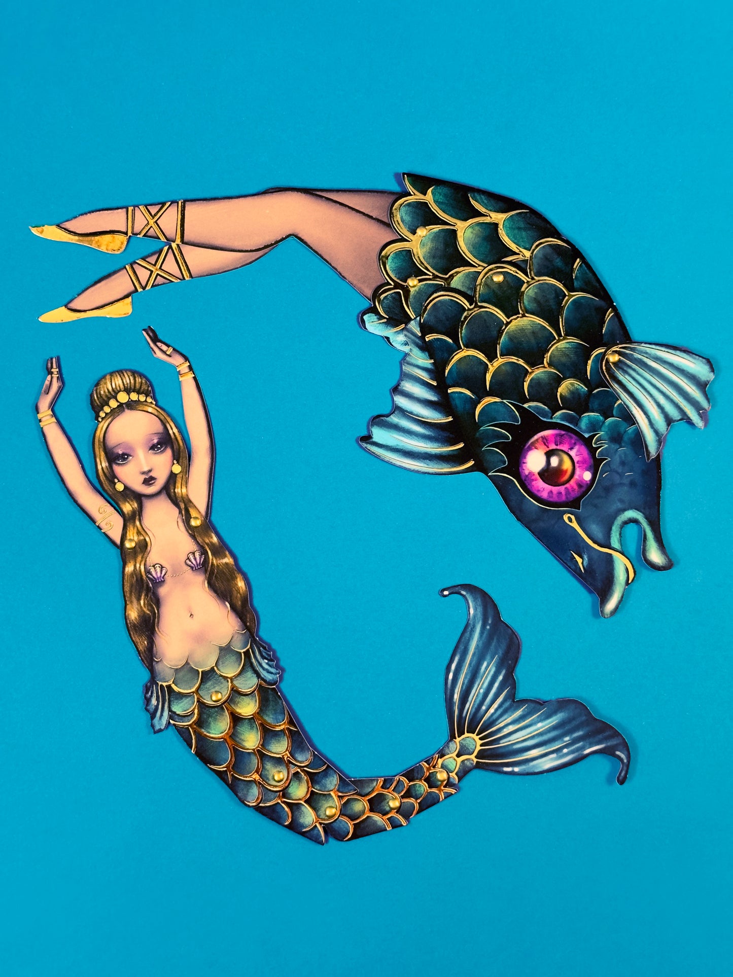 "The Mermaid Sisters" Paper Doll Kit