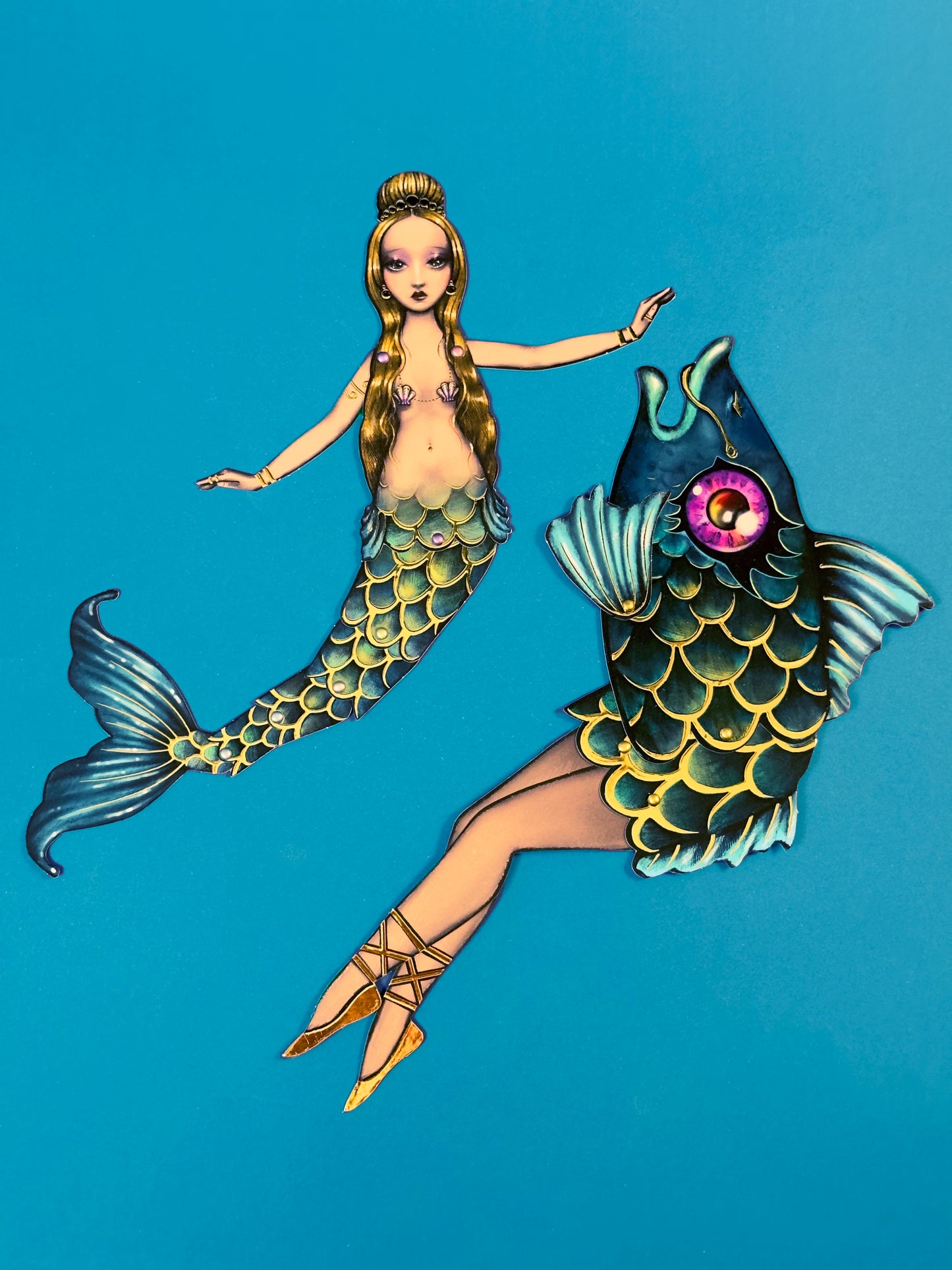 "The Mermaid Sisters" Paper Doll Kit